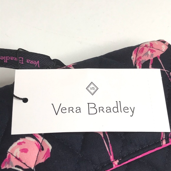 Vera Bradley Flamingo Fiesta Smartphone Wristlet Navy Pink - Picture 5 of 7